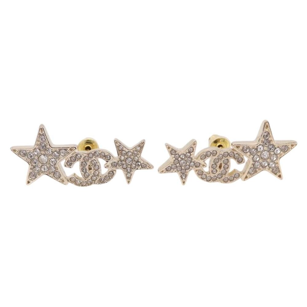 Chanel CC Logo Earring Gold